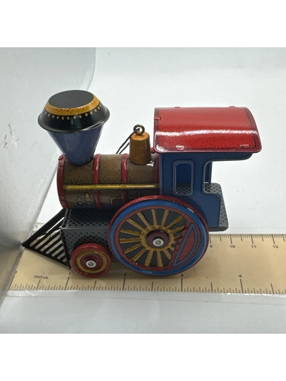 Vintage  1988 Tin Locomotive 7th Series Hallmark Christmas Ornament With Box